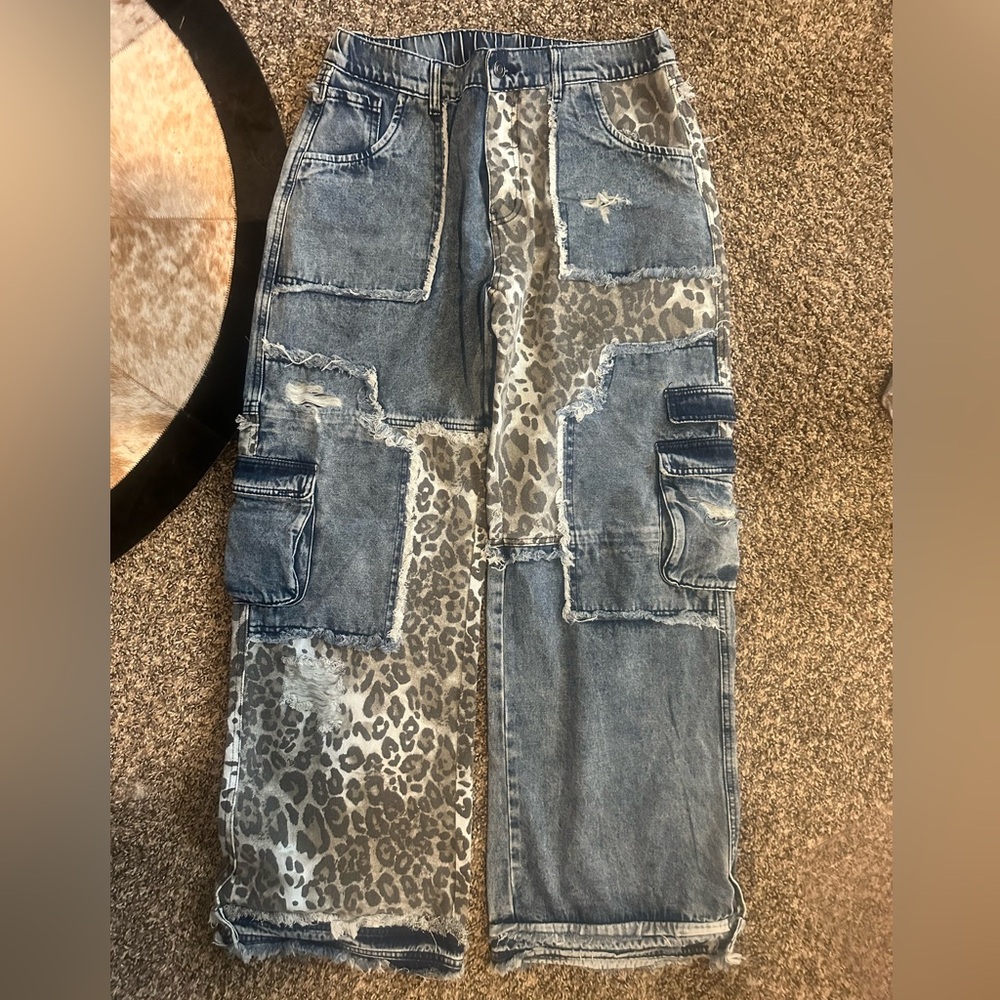 Leopard Patchwork Jeans from Oli&Hali .